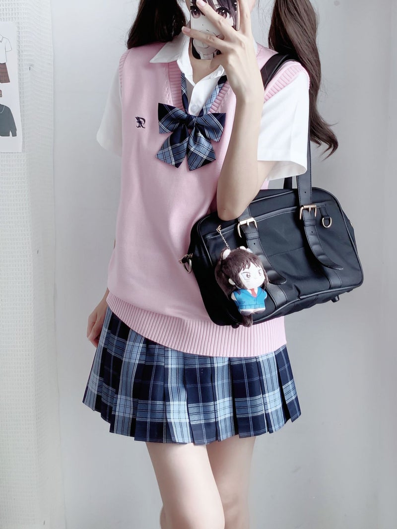 Jk Genuine Vest Knitwear V-Neck Japanese College Style Stacked Top Sweater Uniform For Small Man In - Image 3